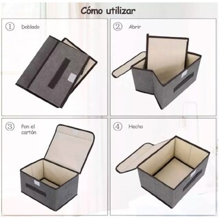 Foto 3 | Caja Organizadora De Tela Con Division Closet Aleissi 701328 Verde
