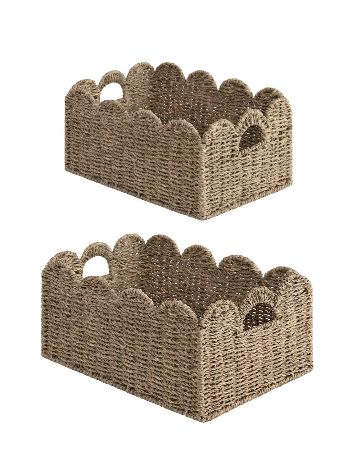 Foto 2 pulgar | Cesta De Mimbre Storageworks Con Borde Festoneado, Juego De 2 - Venta Internacional.