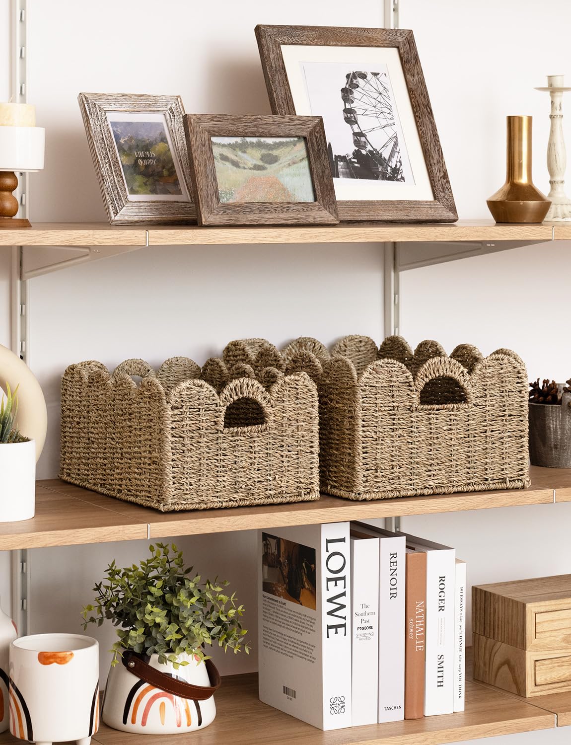 Foto 6 pulgar | Cesta De Mimbre Storageworks Con Borde Festoneado, Juego De 2 - Venta Internacional.