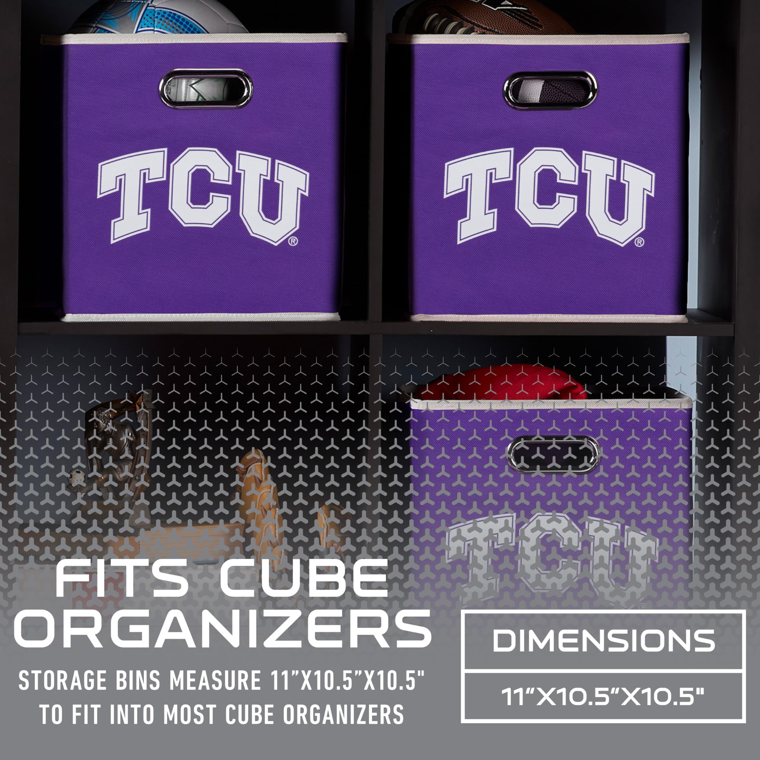 Foto 4 pulgar | Cubo De Almacenamiento Franklin Sports Ncaa Tcu Horned-frogs - Venta Internacional.