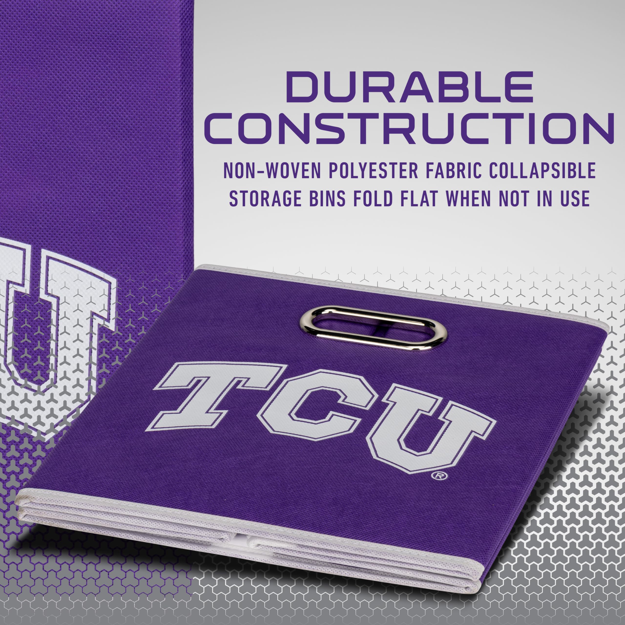 Foto 4 | Cubo De Almacenamiento Franklin Sports Ncaa Tcu Horned-frogs - Venta Internacional.