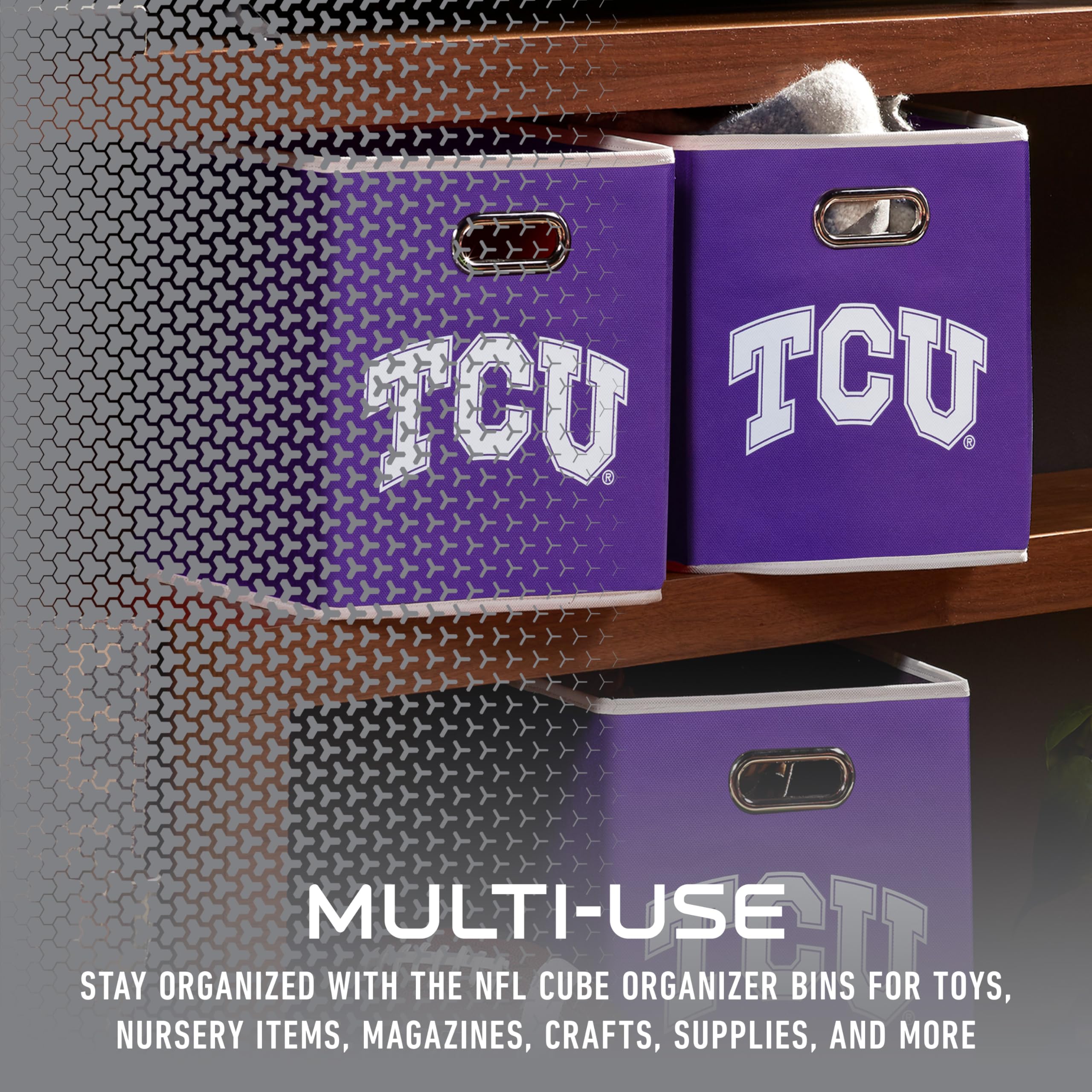 Foto 5 | Cubo De Almacenamiento Franklin Sports Ncaa Tcu Horned-frogs - Venta Internacional.