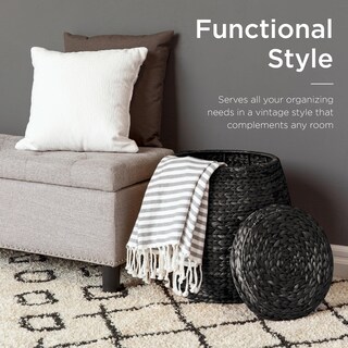 Foto 3 | Cesta De Almacenamiento Best Choice Products Vintage Jacinth Black - Venta Internacional.