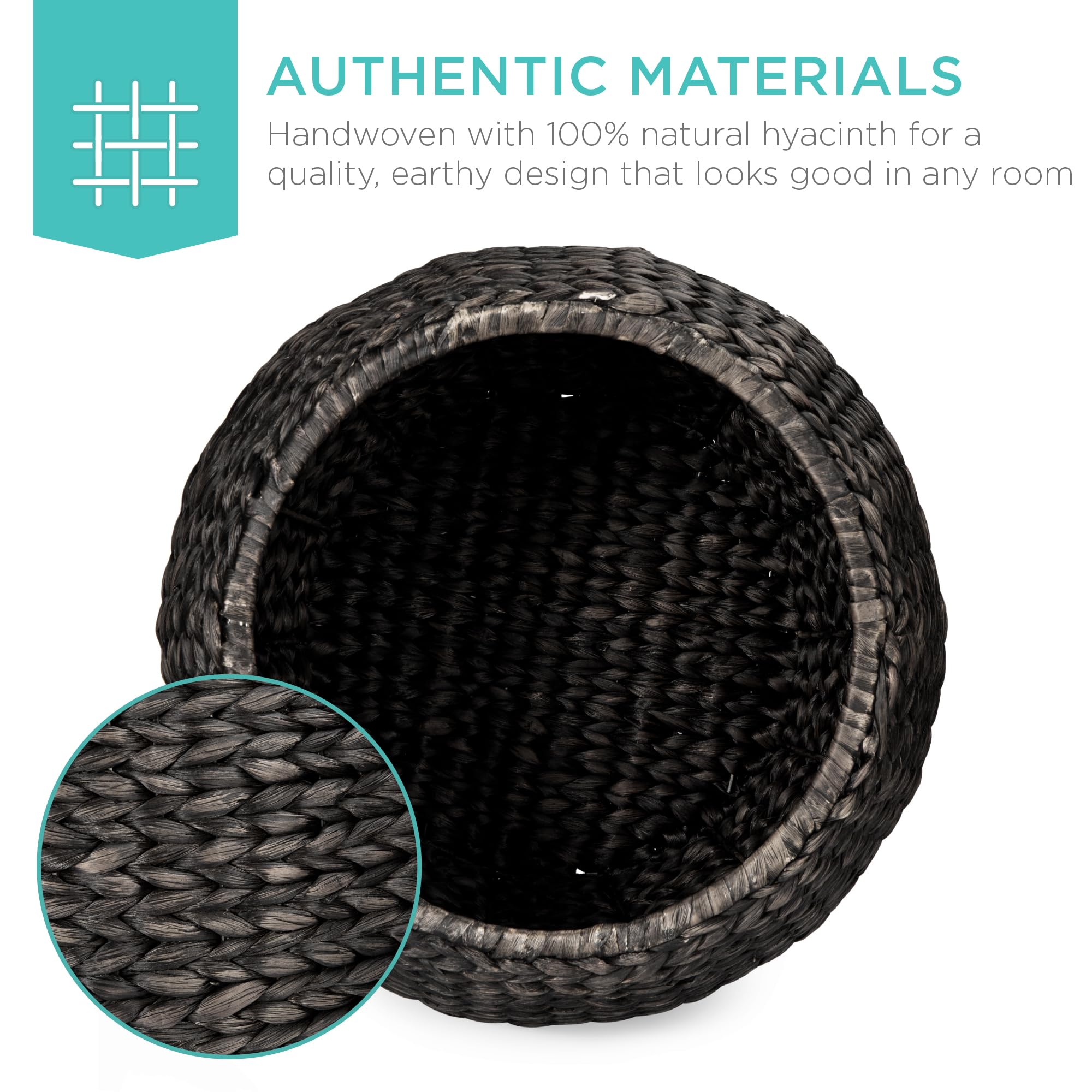 Foto 4 | Cesta De Almacenamiento Best Choice Products Vintage Jacinth Black - Venta Internacional.