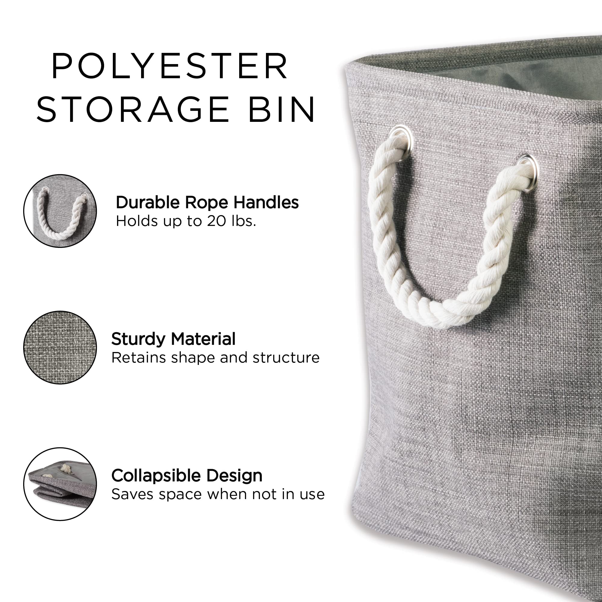 Foto 8 pulgar | Cubo de Almacenamiento Dii Plegable Gris - Venta Internacional