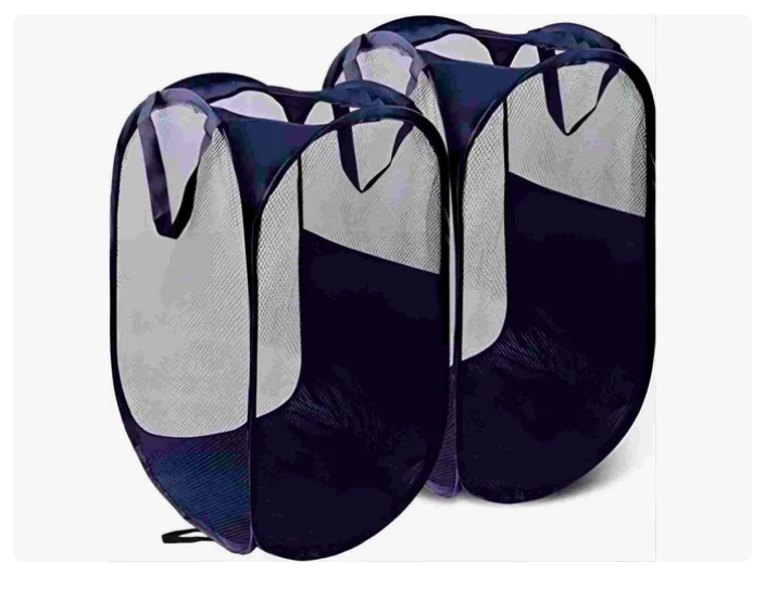 Foto 2 pulgar | 2 Piezas Cesta Plegable De Malla Para Ropa Sucia Organizador