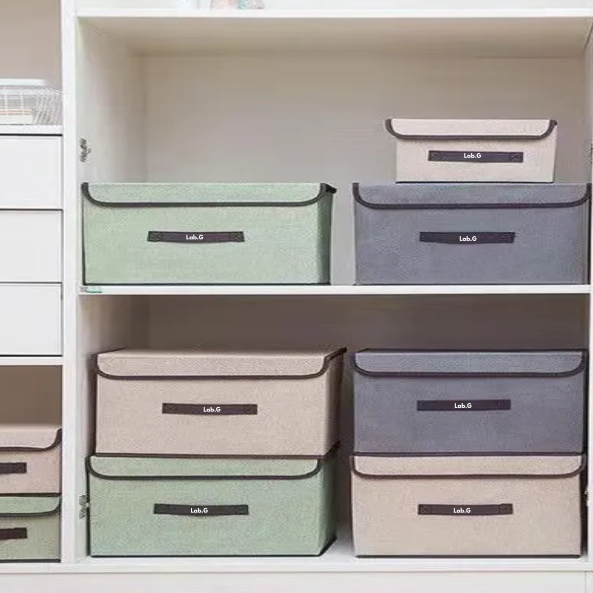 Foto 3 | Cajas De Organizadoras Plegables Con Tapa 6 Piezas Lab.g Marrón