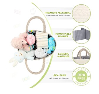 Foto 3 | Baby Diaper Caddy Organizer Para Niña Boy Cotton