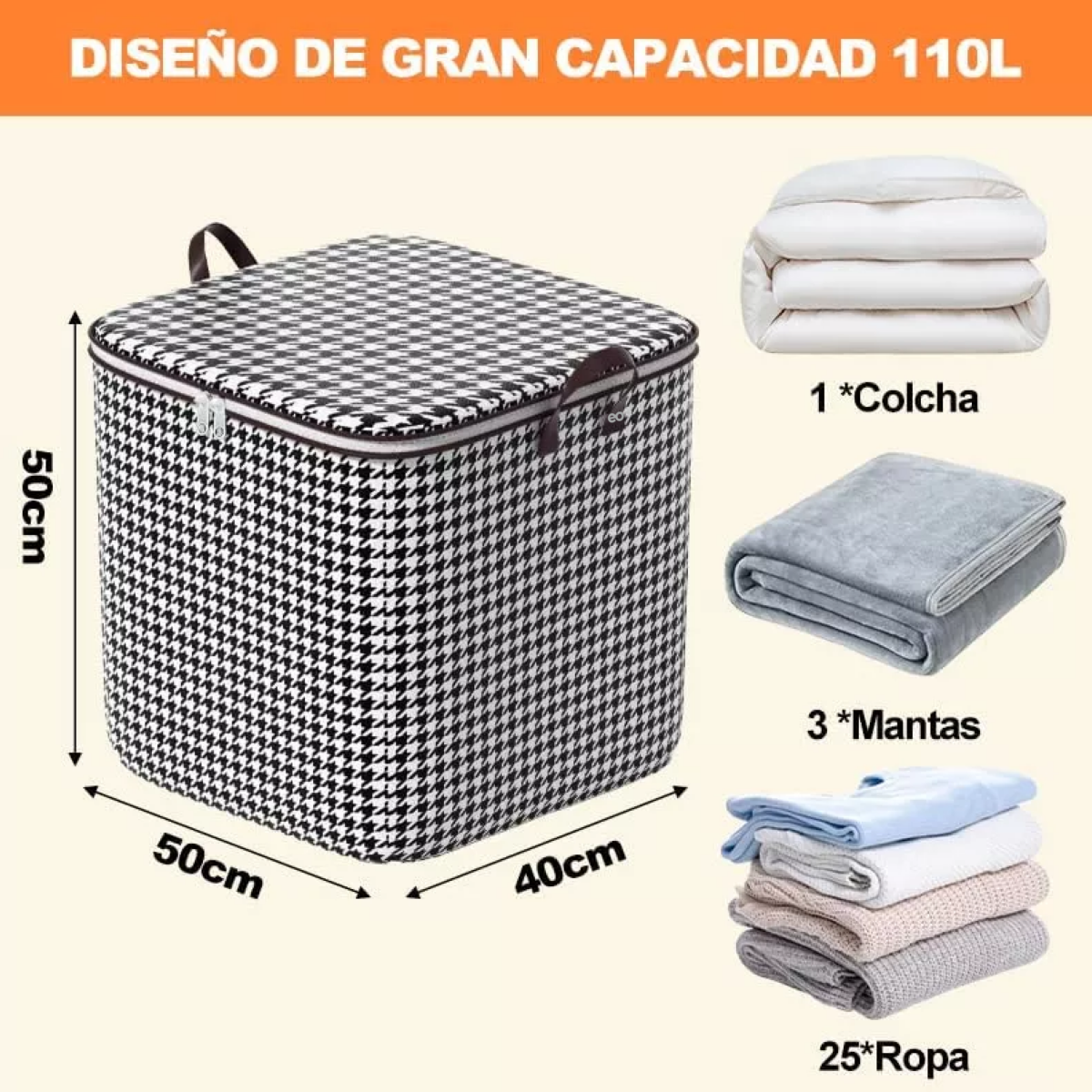 Foto 3 | Canasta de Almacenamiento 3 Unidades