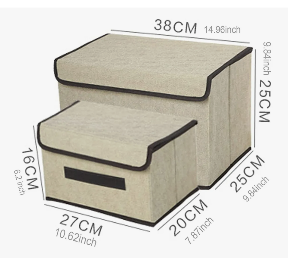 Foto 3 pulgar | 6 Cajas Almacenamiento De Tela Plegables Con Tapas Multiuso