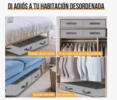 Foto 6 | Zapatera Plegable Bajo Cama 2pz Organizador 24 Pares Zapatos