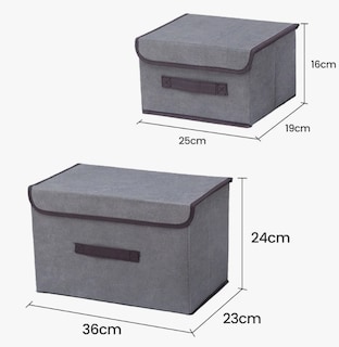 Foto 2 | Caja de Almacenamiento de Tela con Tapas 6 Piezas