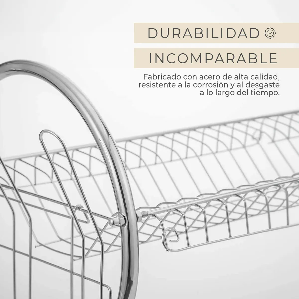 Foto 5 pulgar | Escurridor Trastes Platos Fregadero Acero Inoxidable Moderno 2 Niveles