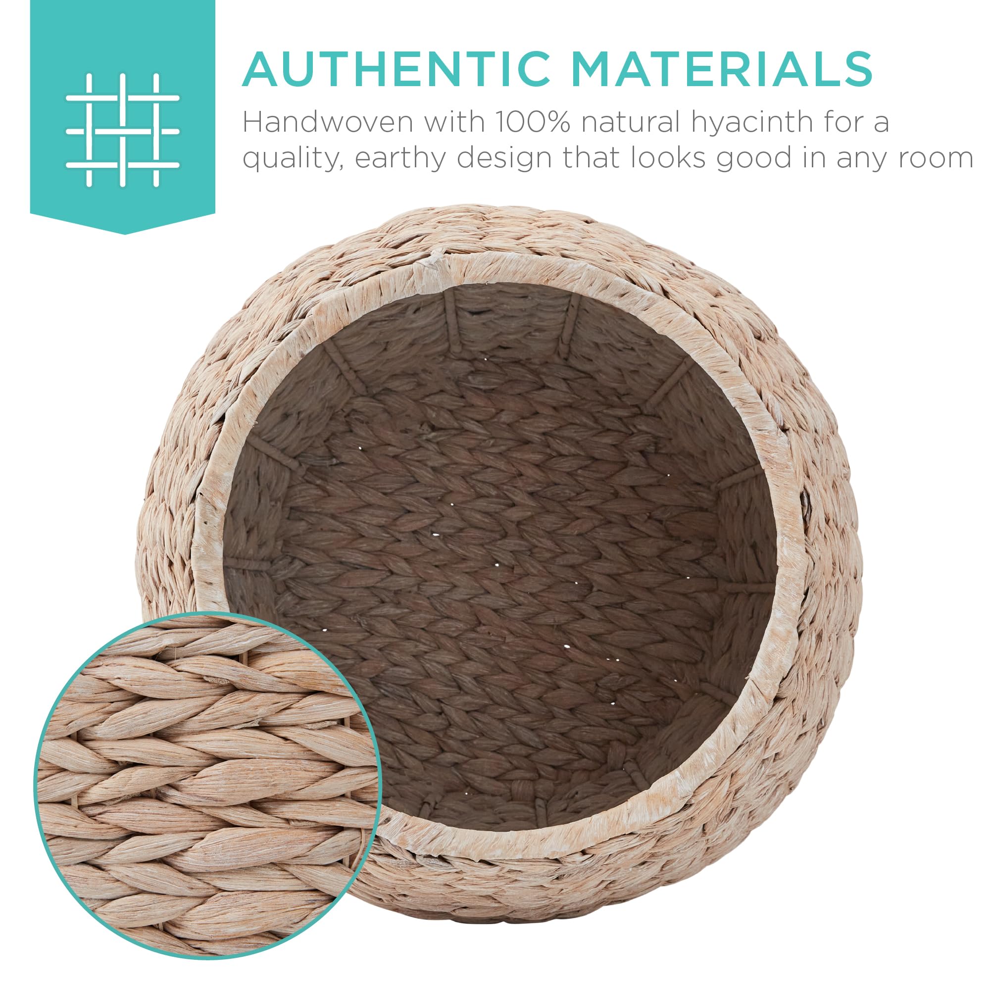Foto 5 pulgar | Cesta De Almacenamiento Best Choice Products Vintage Hyacinth White - Venta Internacional.