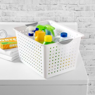 Foto 5 | Canasta Organizadora Sterilite Deep Ultra Basket Blanco 6 Piezas - Venta Internacional