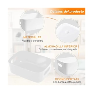 Foto 4 | 16 Pzs Cajas Almacenamiento Organizador Cosméticos Papelería Eo Safe Imports Esi-20503 Blanco