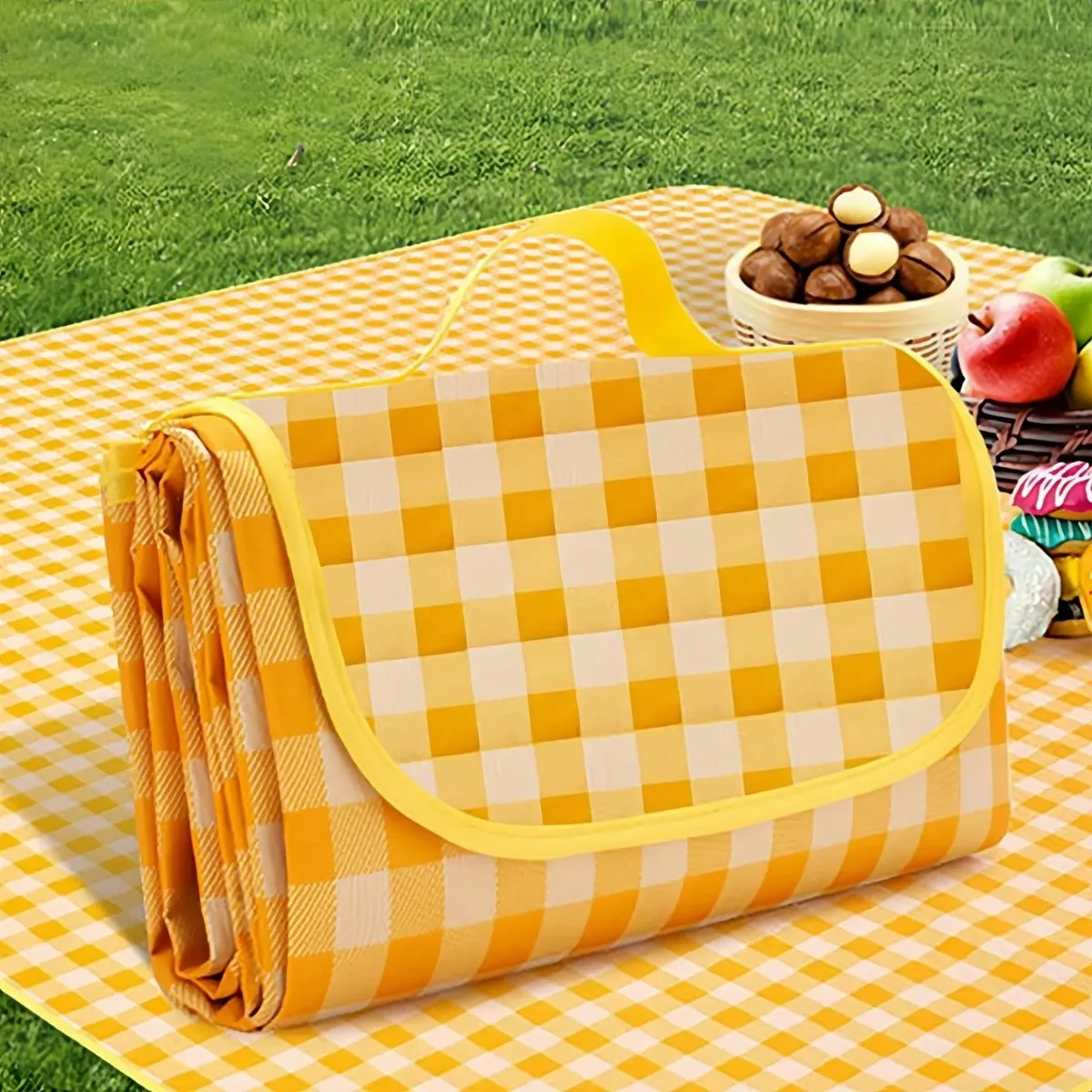 Foto 5 pulgar | Bolsa de Pícnic Reutilizable y Tapete Camping Eo Safe Imports Esi-20505 Amarillo 2 Piezas