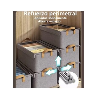 Foto 3 | Cajas Organizadoras De Tela Con Tapa Y Soporte De Acero 2pcs Eo Safe Imports Esi-20506 Gris