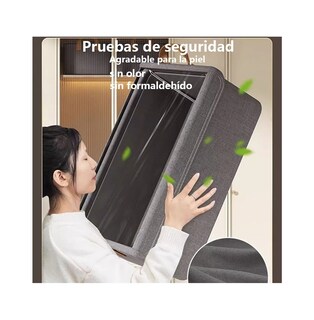 Foto 4 | Cajas Organizadoras De Tela Con Tapa Y Soporte De Acero 2pcs Eo Safe Imports Esi-20506 Gris