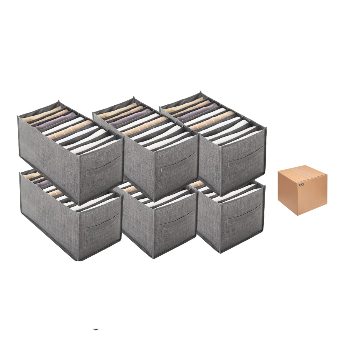 Foto 2 pulgar | 6 Piezas Organizador De Clóset Plegable Eo Safe Imports Esi-20494 Gris