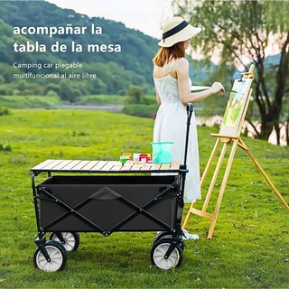 Foto 2 | Carrito Vagón Plegable Multifuncional Para Jardín Camping