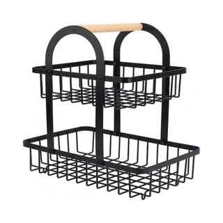 Foto 1 | Frutero Organizador Acero Esmaltado 2 Niveles Aleissi 701434