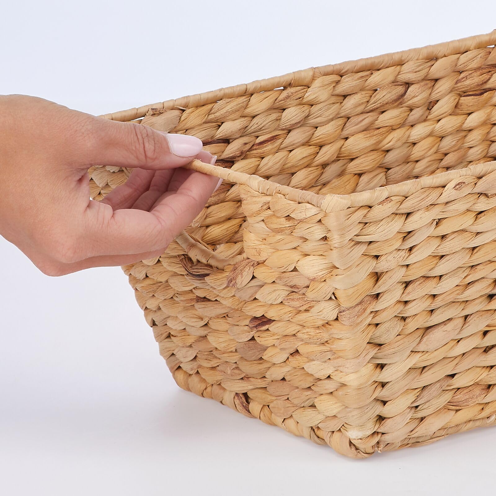 Foto 6 pulgar | Cesta Organizadora De Almacenamiento  Diseño M  Jacinto Tejido Natural - Venta Internacional.