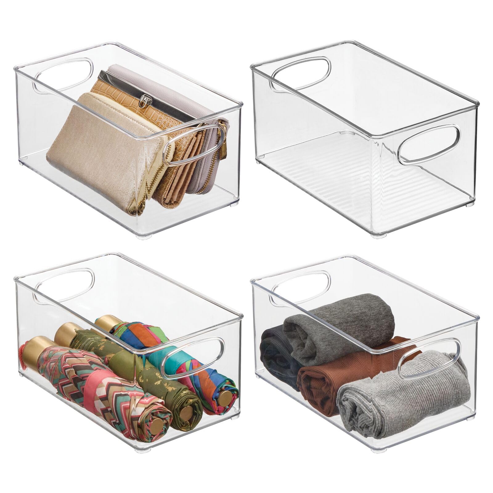 Foto 2 pulgar | Organizador De Armario Mdesign Ligne Collection  Paquete De 4  Transparente - Venta Internacional.