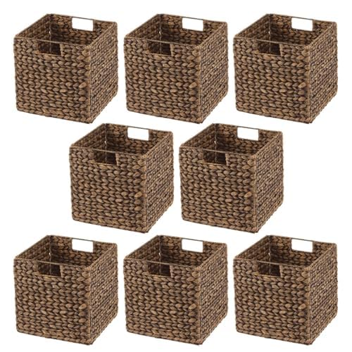 Foto 2 pulgar | Cesta Organizadora Mdesign De Jacinto Tejido Natural  Paquete De 8 Unidades  Color Marrón - Venta Internacional.