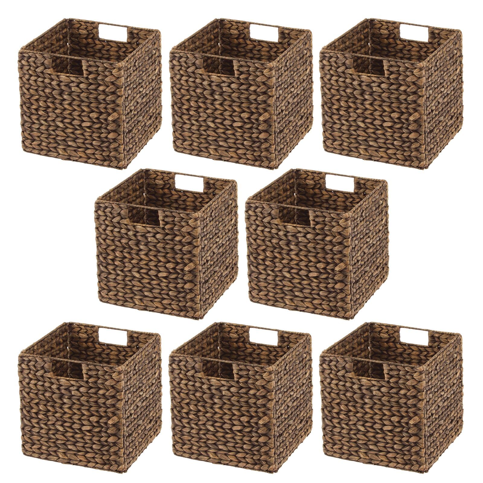 Foto 6 pulgar | Cesta Organizadora Mdesign De Jacinto Tejido Natural  Paquete De 8 Unidades  Color Marrón - Venta Internacional.