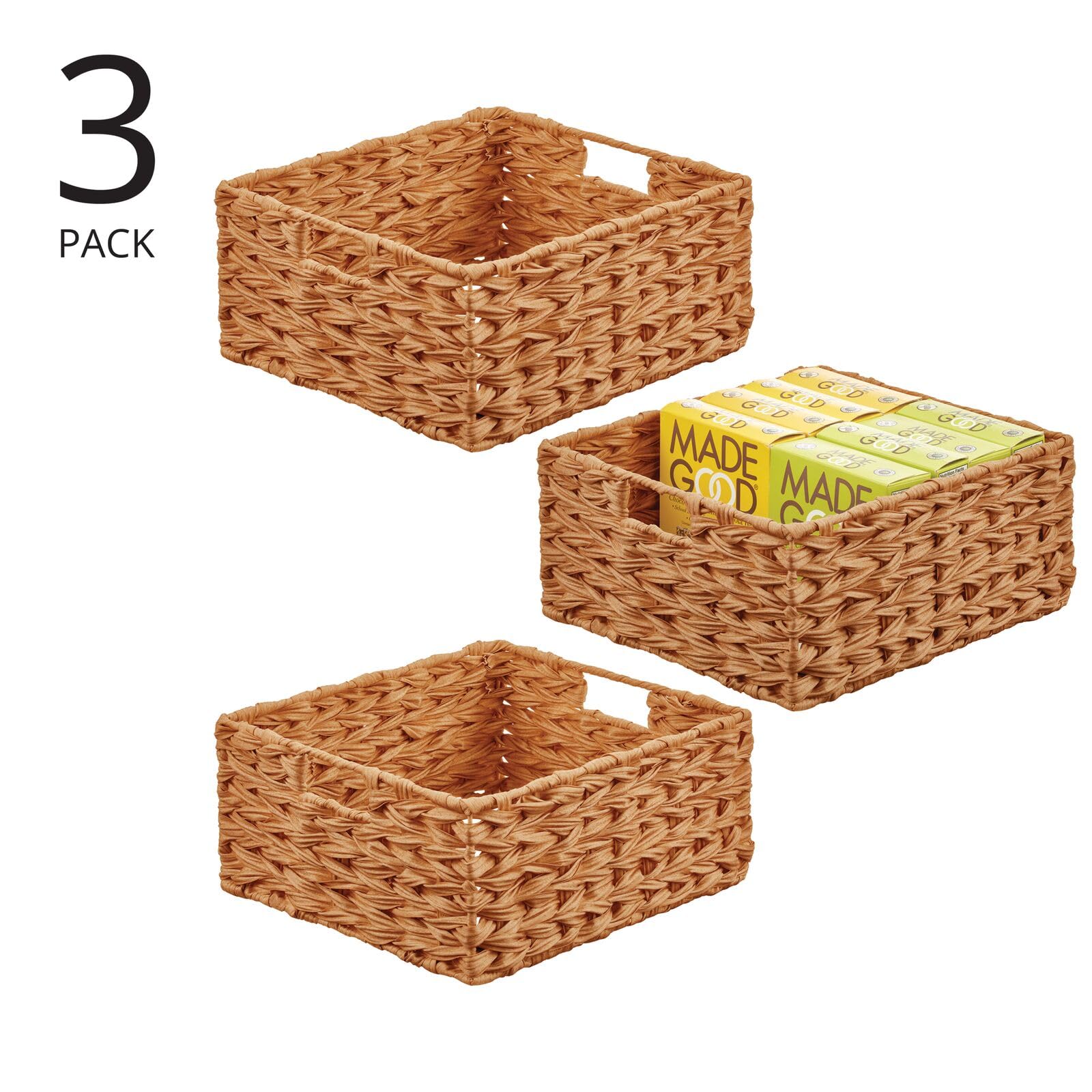 Foto 3 pulgar | Cesta Organizadora De Almacenamiento Mdesign Woven Farmhouse  Paquete De 3 - Venta Internacional.