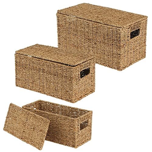 Foto 2 pulgar | Cesta Organizadora De Almacenamiento Con Diseño De Hierba Marina Tejida  Juego De 3 - Venta Internacional.