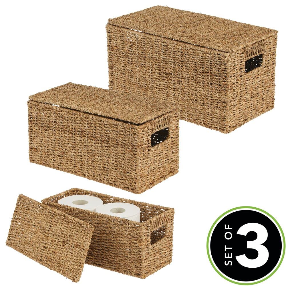 Foto 3 pulgar | Cesta Organizadora De Almacenamiento Con Diseño De Hierba Marina Tejida  Juego De 3 - Venta Internacional.