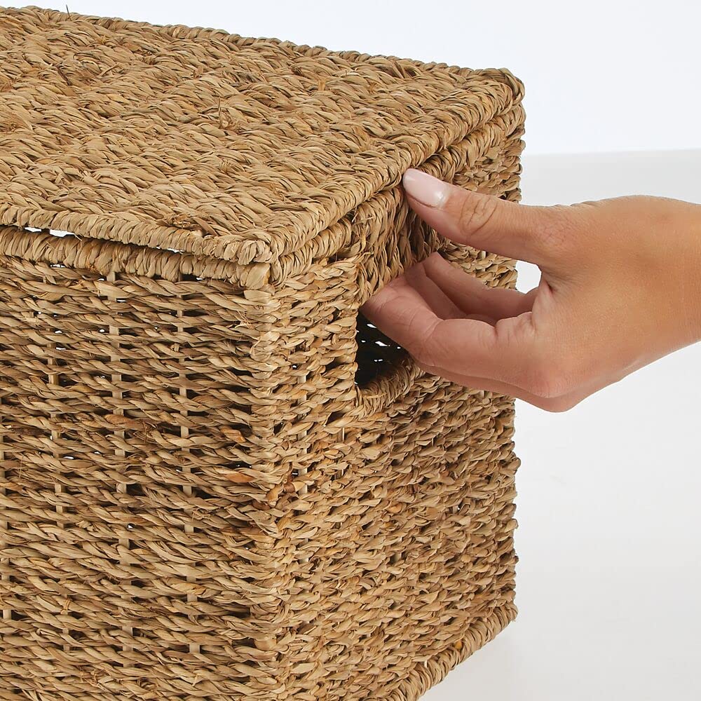 Foto 5 pulgar | Cesta Organizadora De Almacenamiento Con Diseño De Hierba Marina Tejida  Juego De 3 - Venta Internacional.