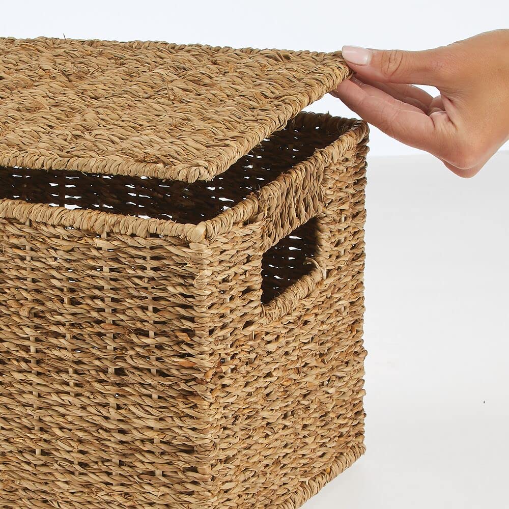 Foto 7 pulgar | Cesta Organizadora De Almacenamiento Con Diseño De Hierba Marina Tejida  Juego De 3 - Venta Internacional.