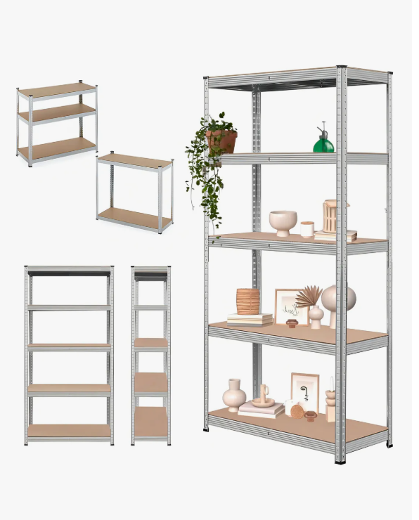 Foto 1 | Mueble Xtellar Organizador Estante Metal Anaquel 5 Niveles Metal 180 X 40 X 90 Color Gris Premium