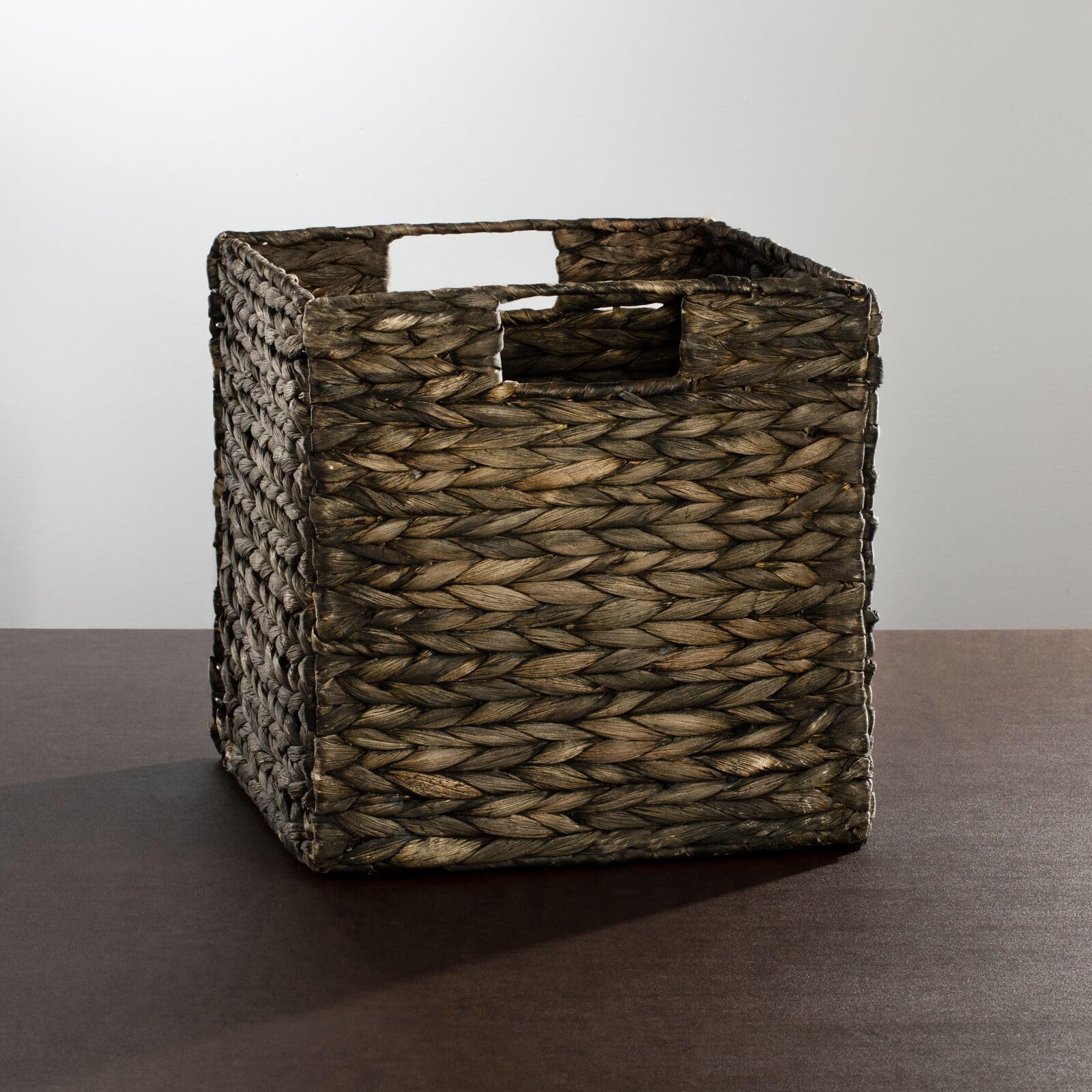 Foto 2 | Cesta Organizadora Mdesign Con Jacinto Tejido Natural  Paquete De 2 Unidades  Color Negro - Venta Internacional.