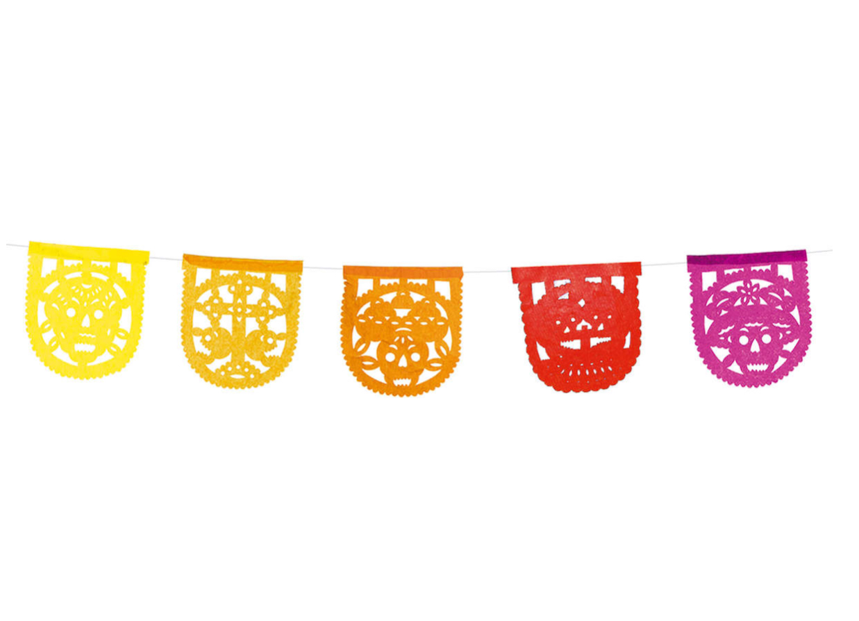 Foto 1 | Guía de Papel Picado Calavera Multicolor