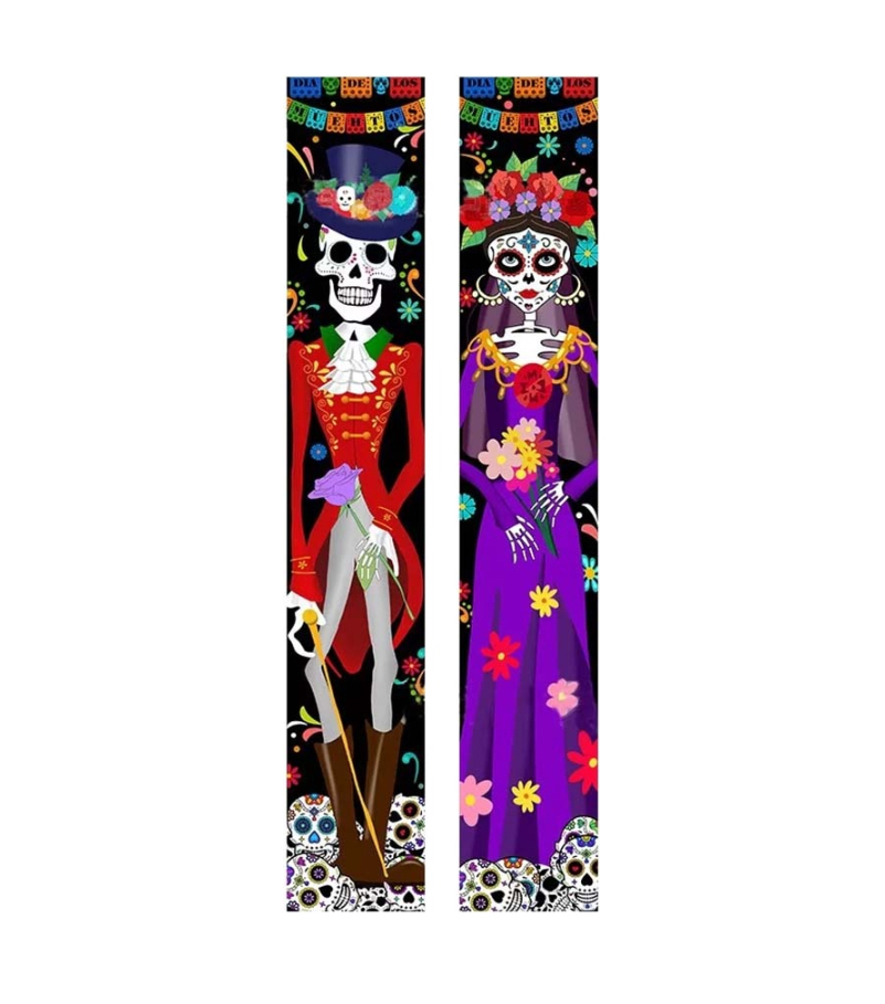 Tela Colgante de Catrina Día De Los MuertosMulticolor