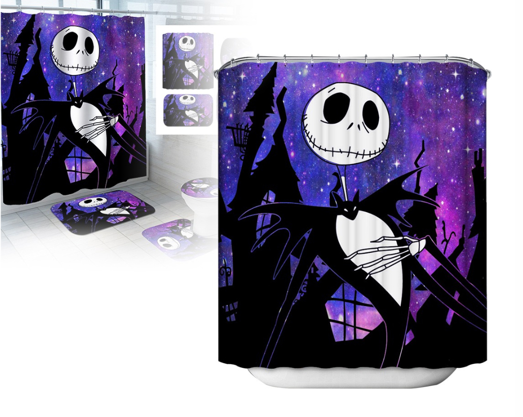 Foto 4 pulgar | Cortina para Baño Funbu de Halloween