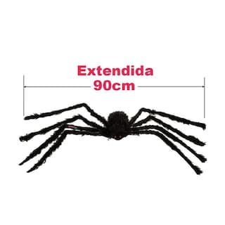 Foto 3 | Decoración Halloween Arañas Peludas SmileFun MXSRP-014 Negras 4 Piezas 90 cm