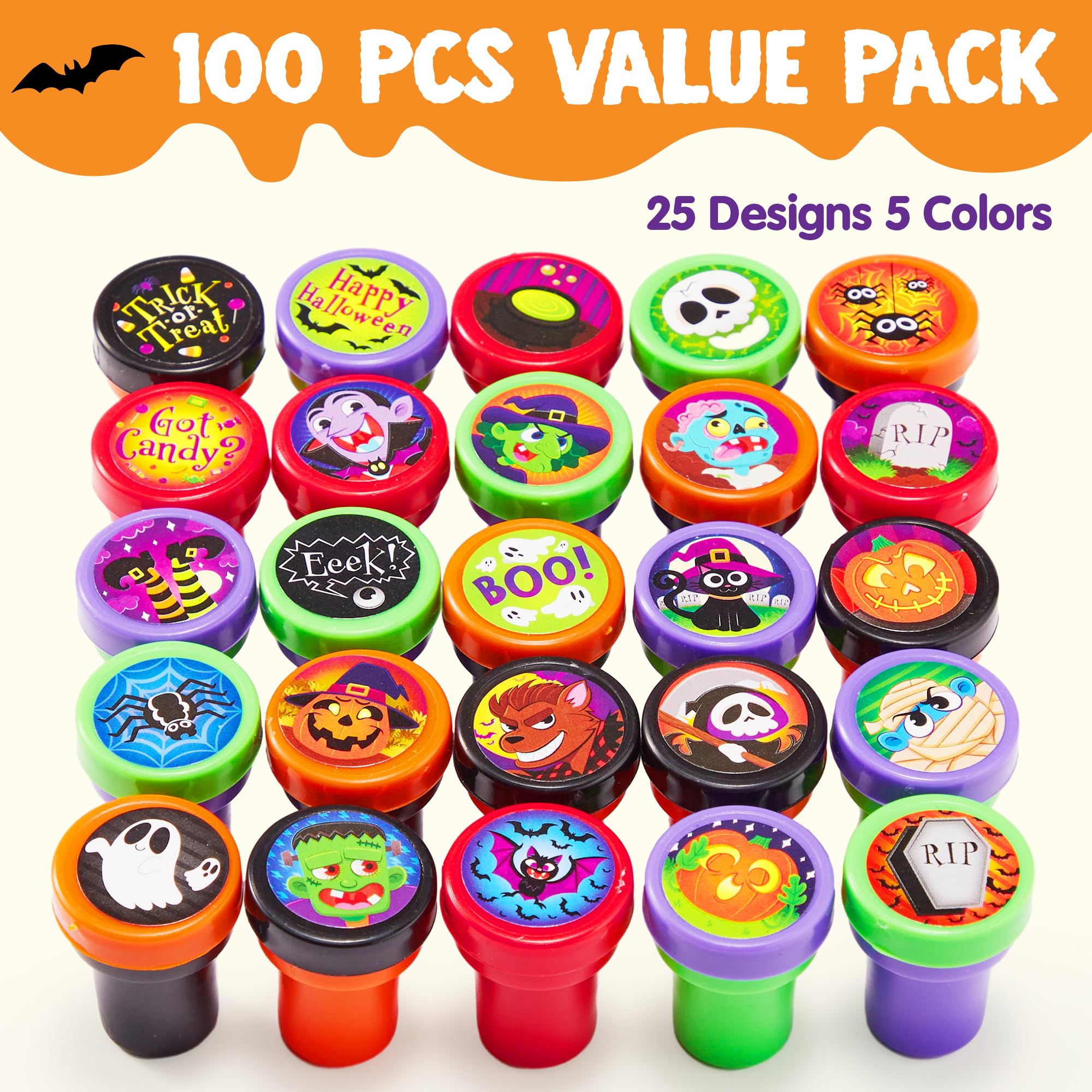 Foto 3 pulgar | Sellos Infantiles Joyin Para Halloween, 100 Unidades, De Surted Stampers - Venta Internacional.