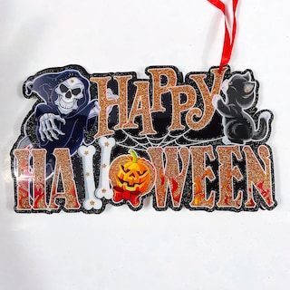 Foto 1 | Letrero De Halloween ''happy Halloween'' Con Gato Y Luces Decorativas