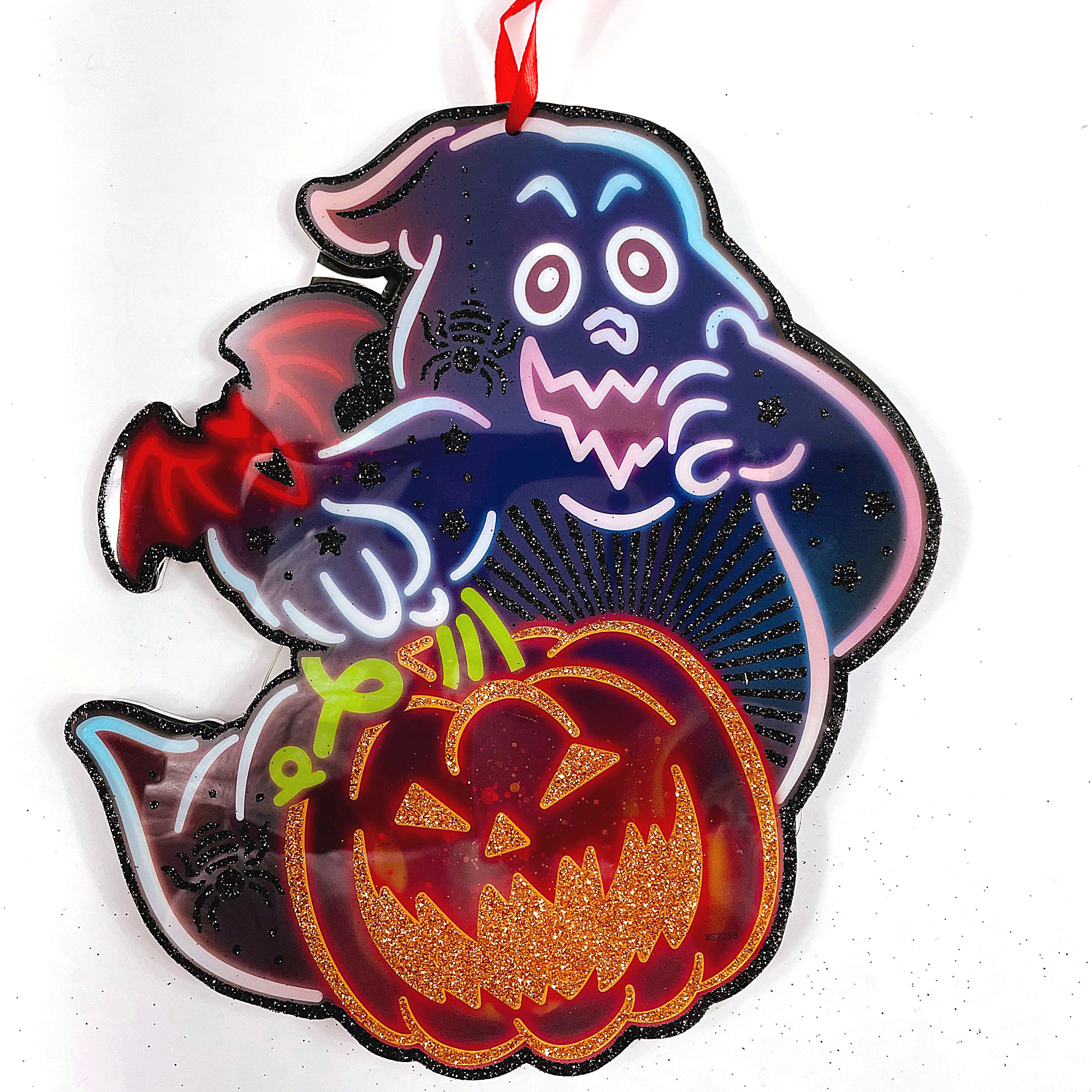 Fantasma Colgante Con Luces Led - Decoración Halloween $175