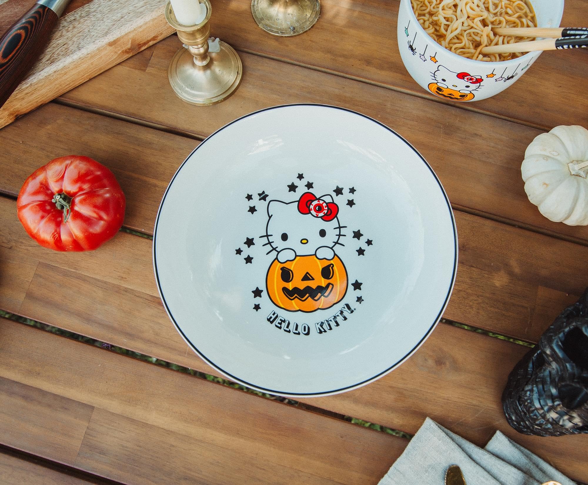 Foto 4 pulgar | Cuenco Para Cenar Sanrio Hello Kitty Pumpkin Boo, 23 Cm, Cerámica - Venta Internacional.