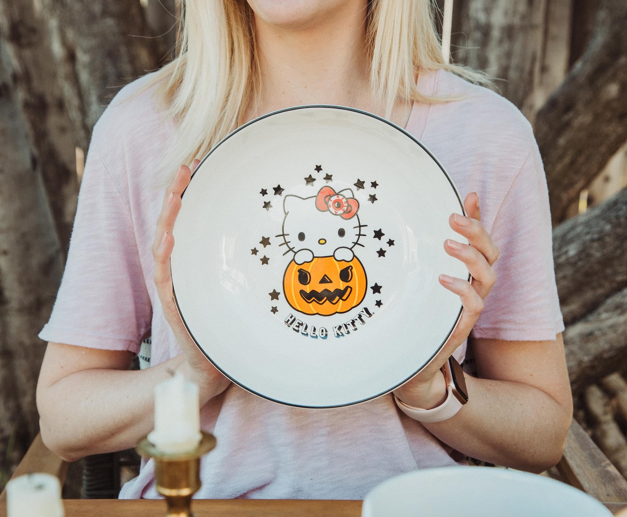 Foto 7 pulgar | Cuenco Para Cenar Sanrio Hello Kitty Pumpkin Boo, 23 Cm, Cerámica - Venta Internacional.