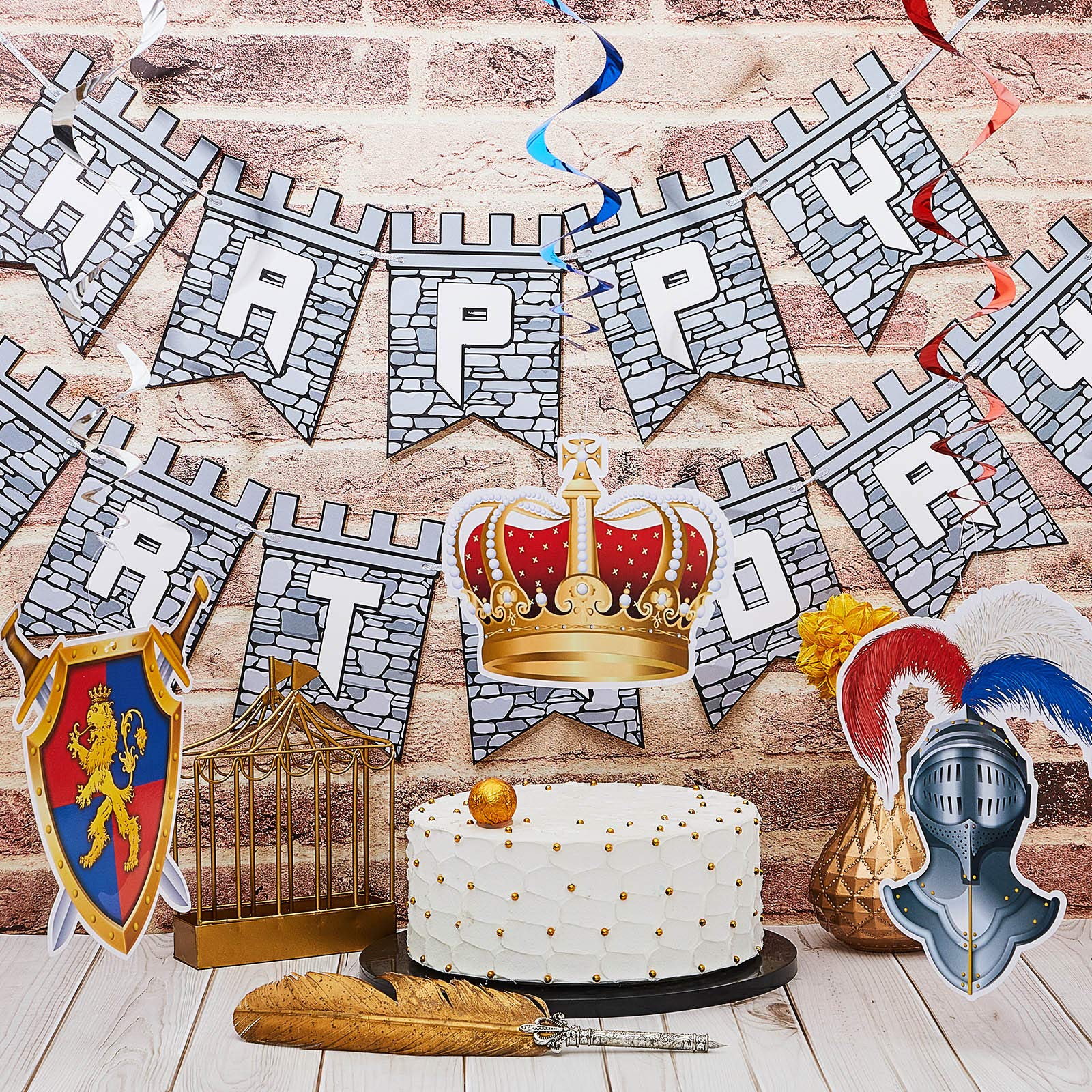 Foto 5 pulgar | Pancarta De Cumpleaños Medieval Skylety De Party Supplies, 25 Piezas - Venta Internacional.