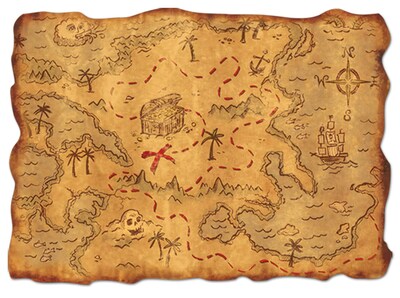 Foto 1 | Mapa Del Tesoro De Plástico Beistle De Party Accessory (1 Unidad) - Venta Internacional.