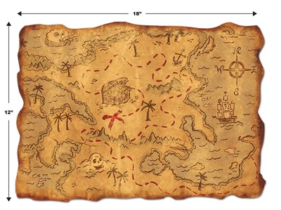 Foto 2 | Mapa Del Tesoro De Plástico Beistle De Party Accessory (1 Unidad) - Venta Internacional.