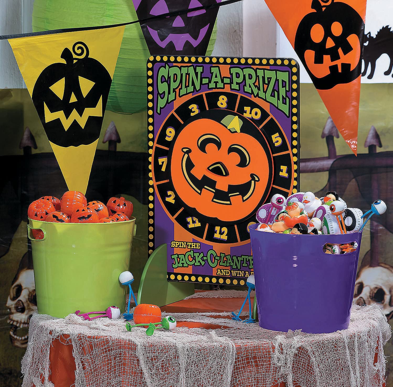 Foto 4 pulgar | Prize Wheel Game Halloween Spinner Wood Carnival Party - Venta Internacional.
